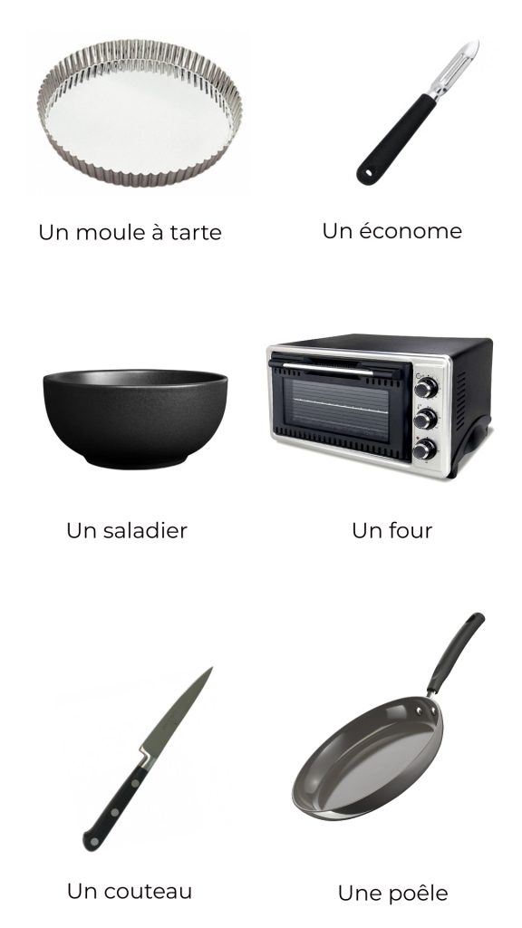 Ustensiles - Quiche de carotte, panais et noisette Ustensiles - Quiche de carotte, panais et noisette