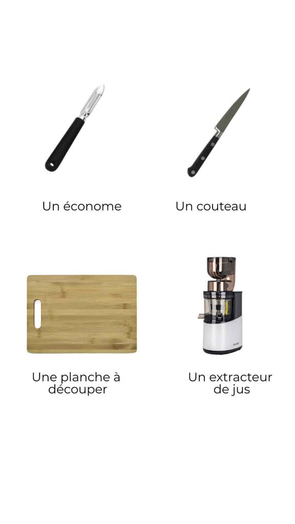 Ustensiles-jus-pomme-carotte-fenouil BATTERIE-CUISINE-JUS