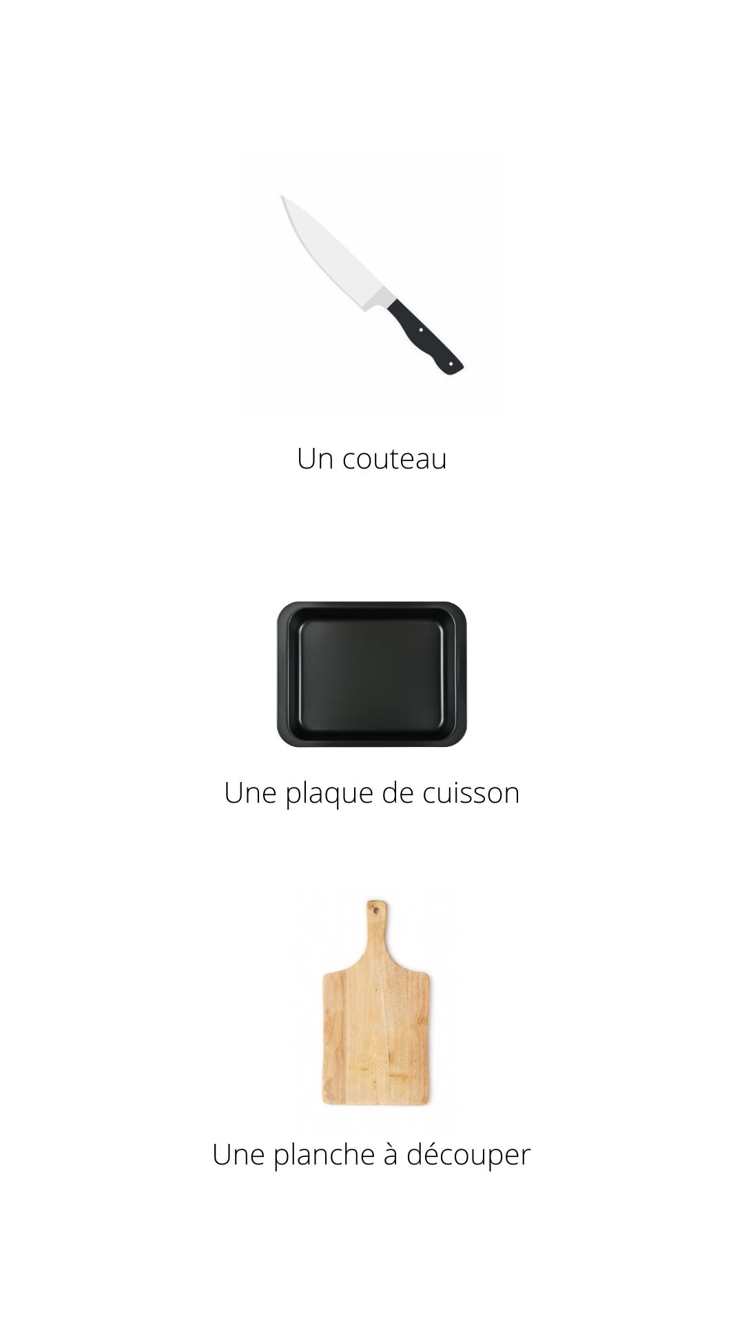 Poivrons grillés à l'ail Matériel pour réaliser les poivrons grillés à l'ail