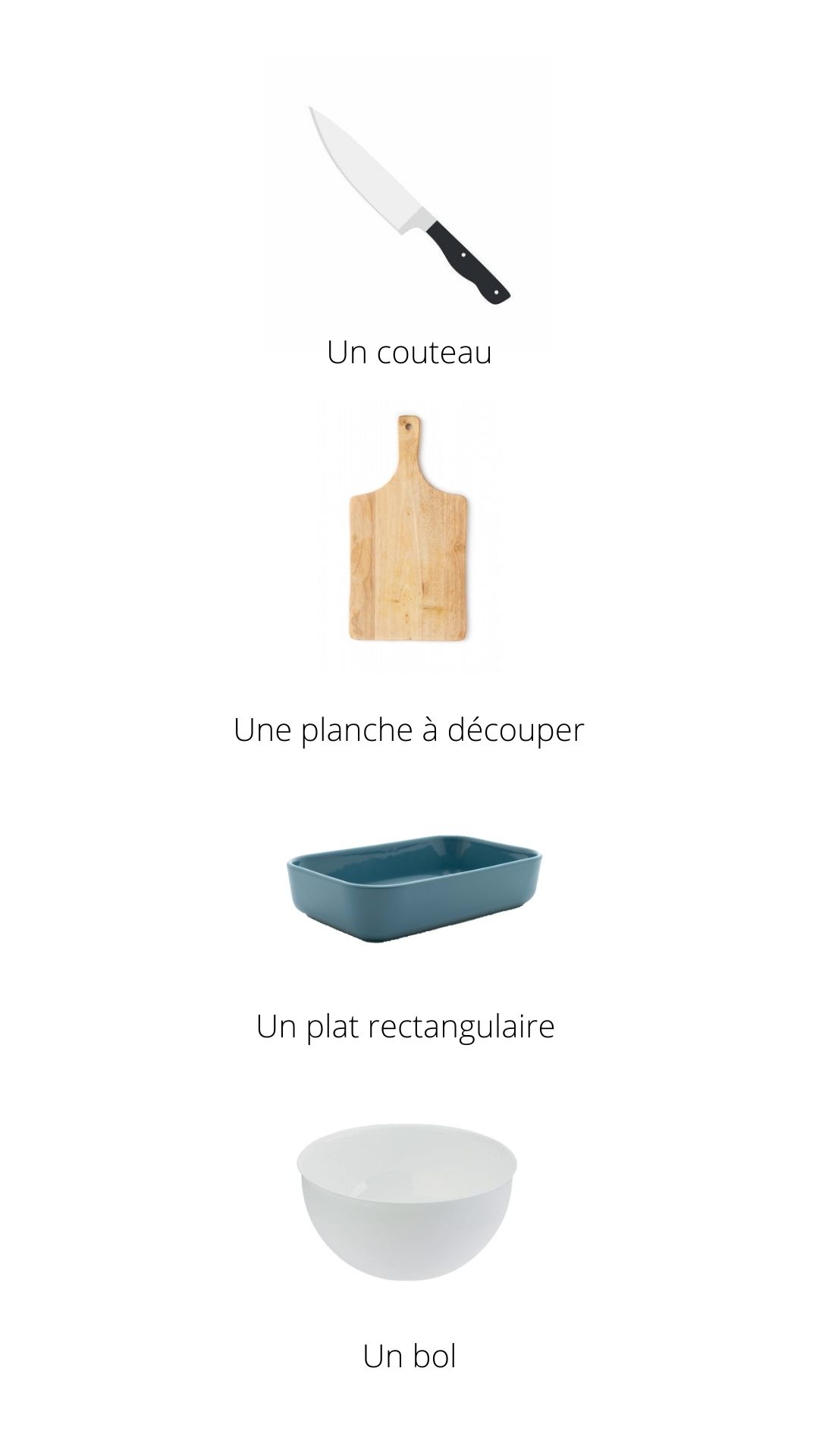 Ustensiles Crumble nectarines et pignons Matériel pour réaliser le Crumble nectarines et pignons